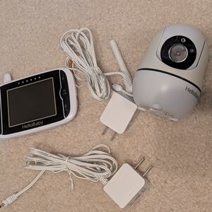 Hello baby hb66tx hb66rz monitor zoom video & audio no wifi 2 way talk music